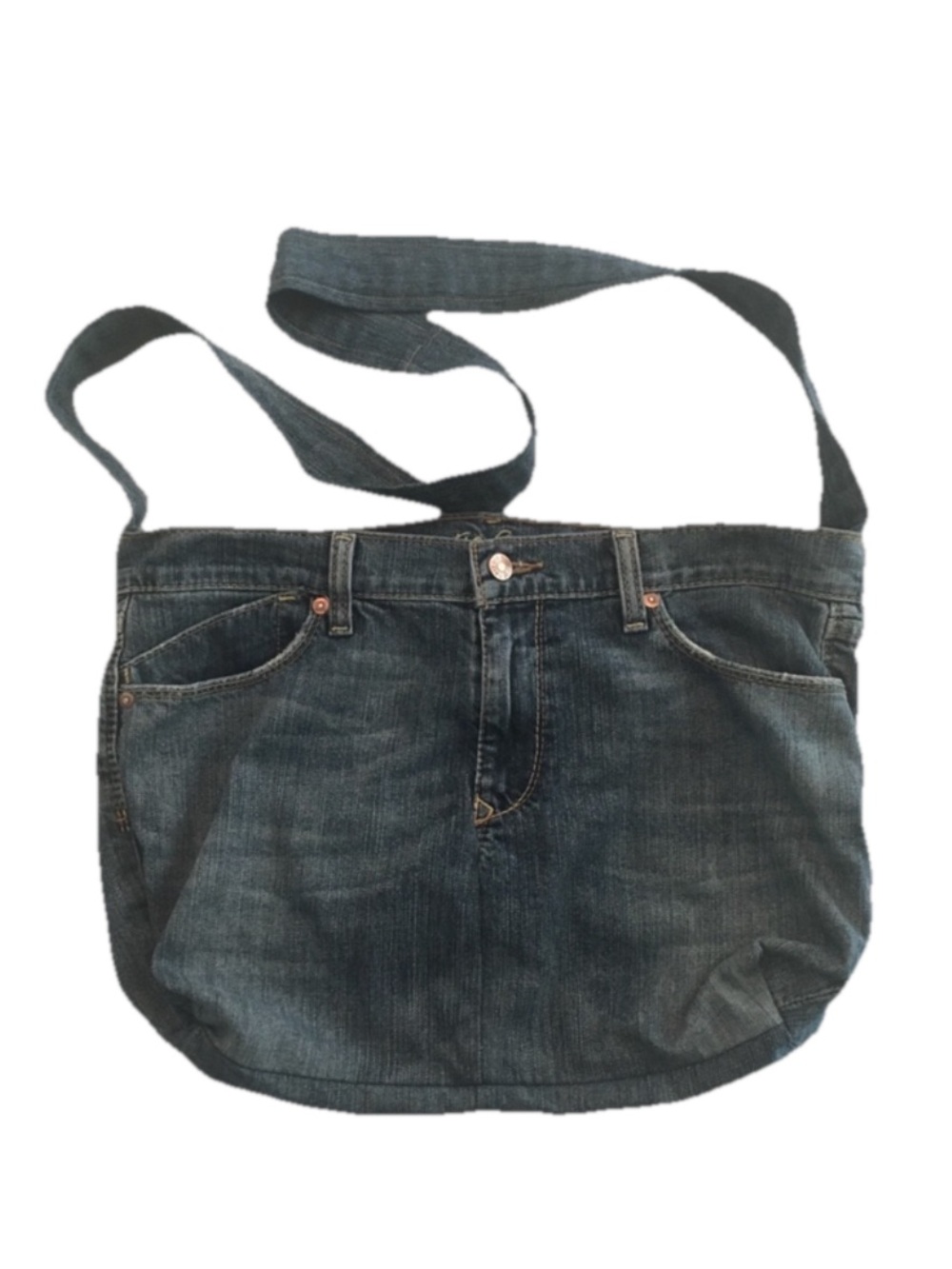 Vintage Denim Jean Tote Bag Purse Upcycled from The Flirt Jeans